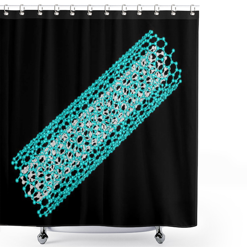 Personality  Double-walled Carbon Nanotube (DWNT) On Black Shower Curtains