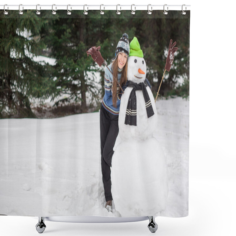 Personality  Winter Fun And Leisure Woman Shower Curtains