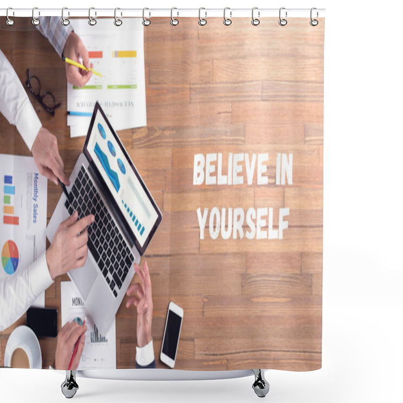 Personality  BELIEVE IN YOURSELF CONCEPT Shower Curtains