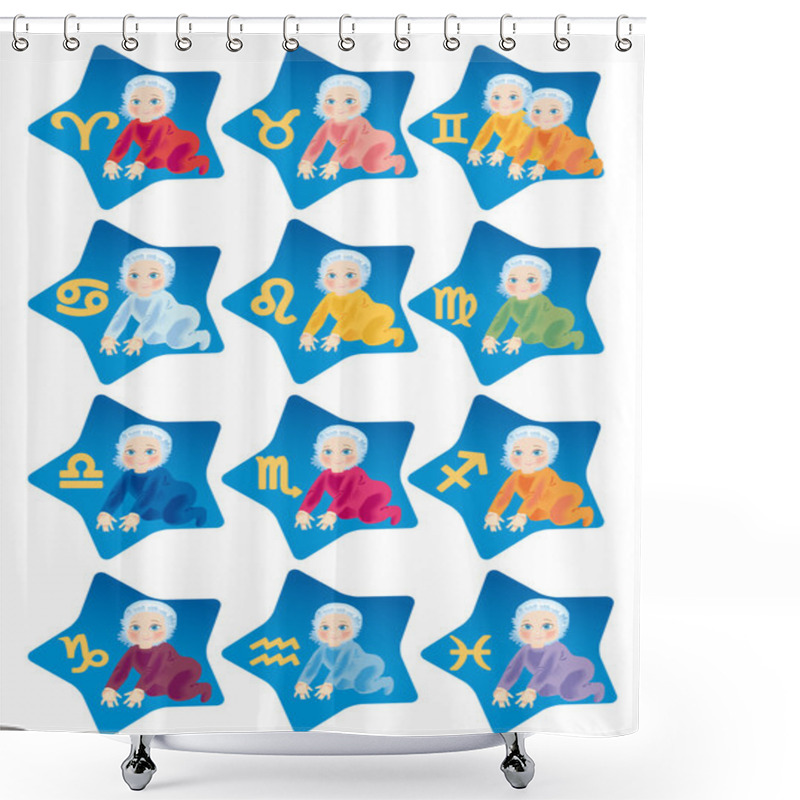 Personality  Babys Horoscope On The Signs Of Zodiac Shower Curtains