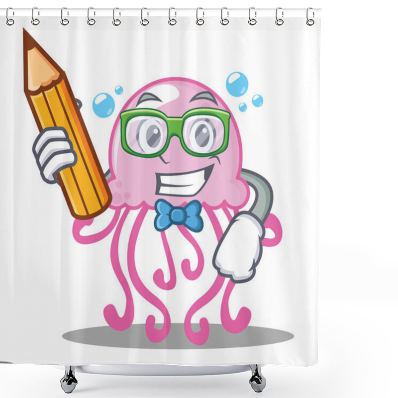 Personality  Student Cute Jellyfish Character Cartoon Shower Curtains