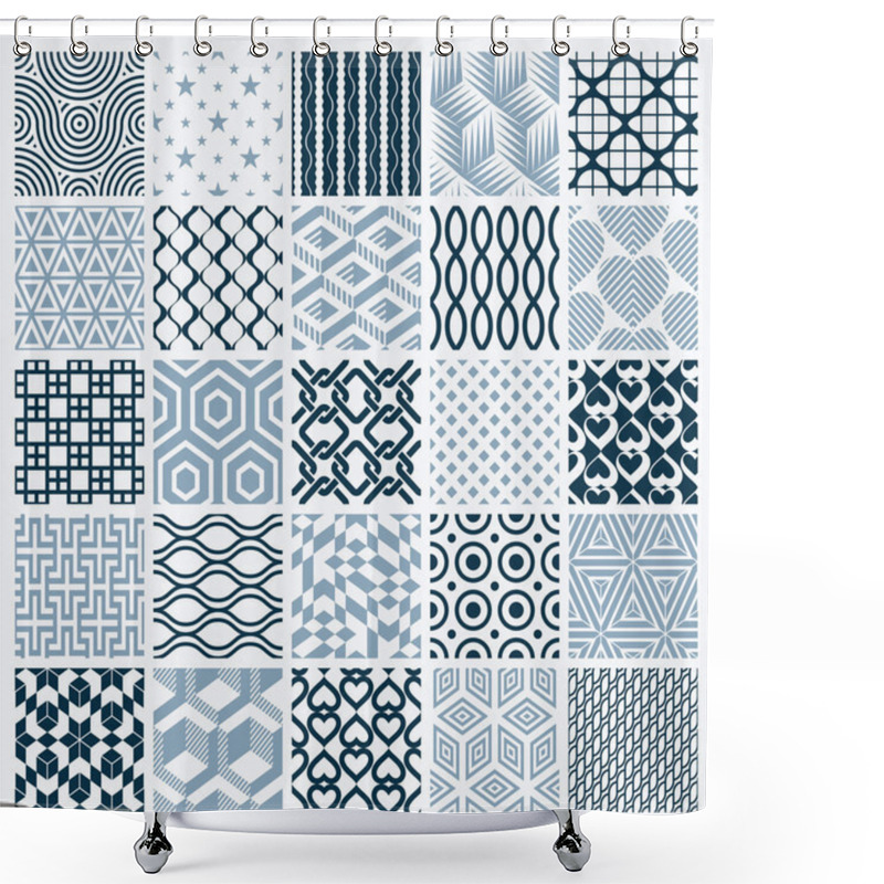 Personality  Set Of Vector Endless Geometric Patterns  Shower Curtains