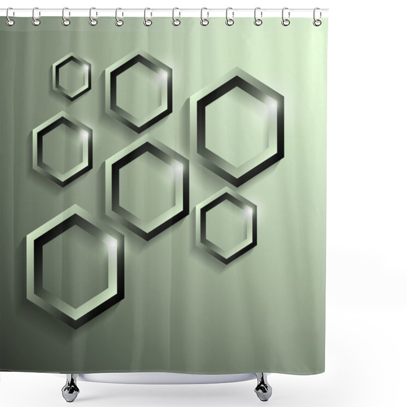 Personality  Modern Polygonal Shape Shower Curtains