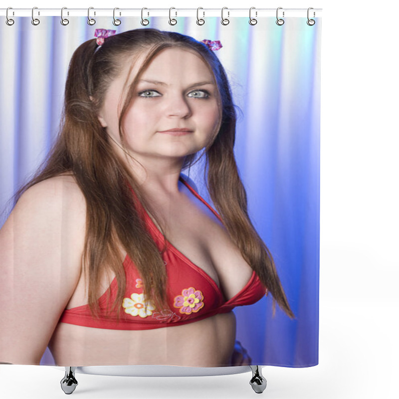 Personality  Red Hot Bikini Shower Curtains