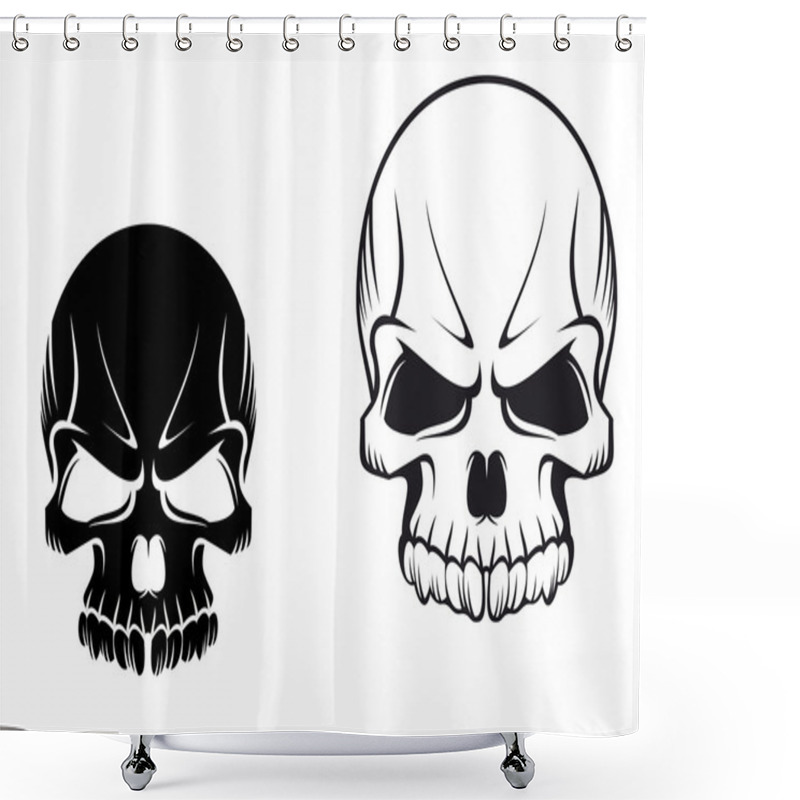 Personality  Skulls Tattoos Shower Curtains