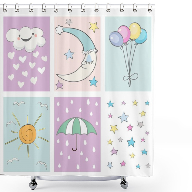 Personality  Baby Shower Card Set - For Birthday, Party, Design Shower Curtains