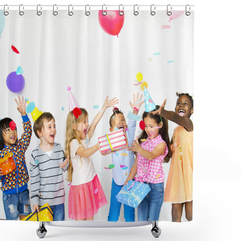 Personality  Kids On Birthday Party Shower Curtains