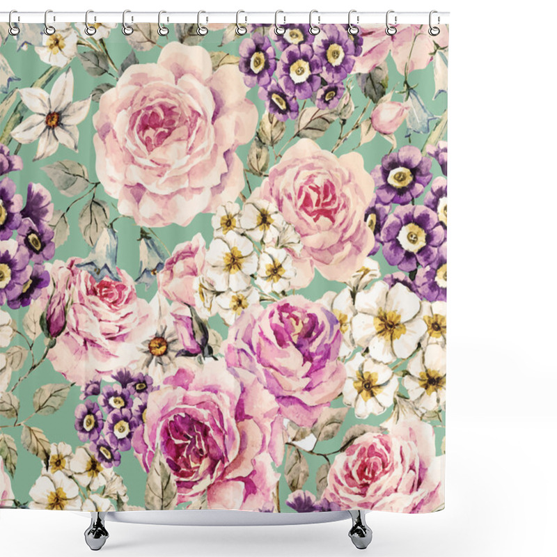 Personality  Vector Floral Pattern Shower Curtains