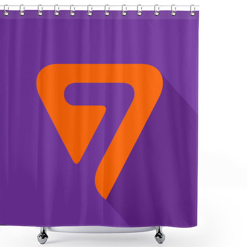 Personality  Number Seven Logo Shower Curtains