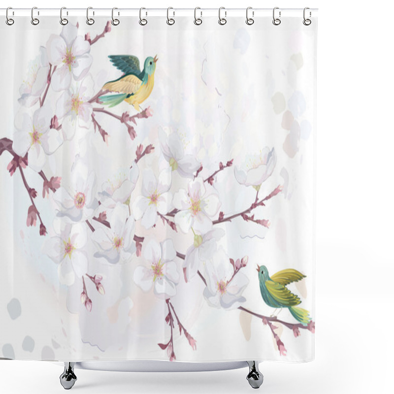 Personality  Blossoming Cherry Tree Shower Curtains