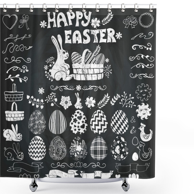 Personality  Easter Elements Set. Shower Curtains