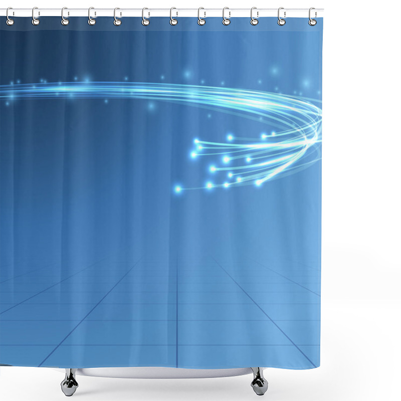 Personality  Cable Bandwidth Flaring Electric Background Shower Curtains