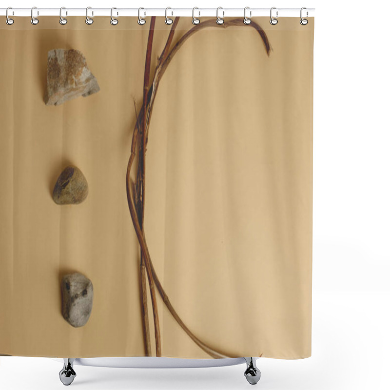 Personality  Still Life With Stones And Grapevine Shower Curtains