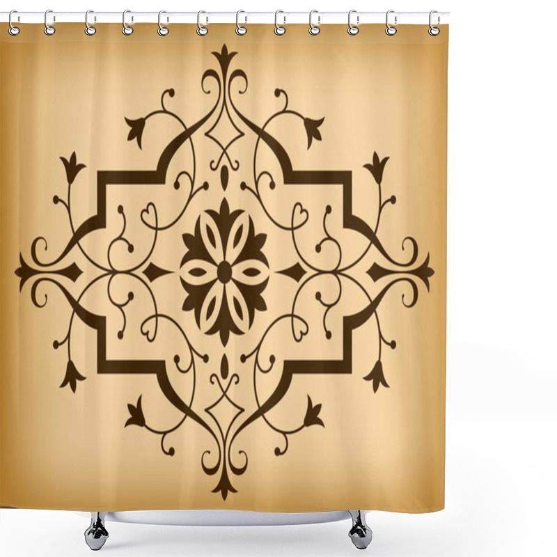 Personality  Vector Baroque Ornament In Victorian Style. Shower Curtains