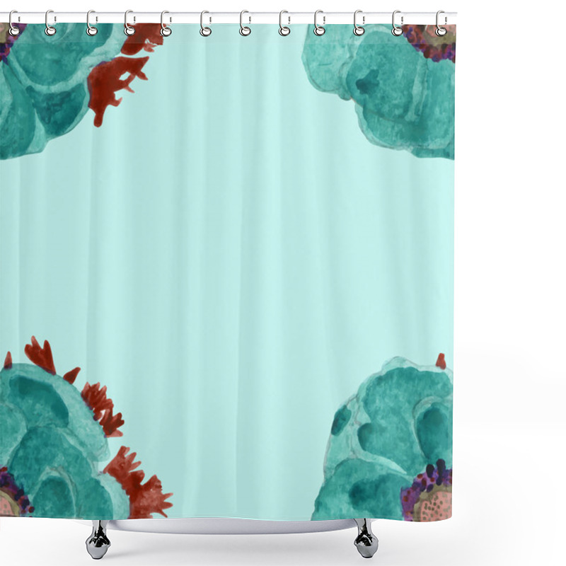 Personality  Anemone Seamless Pattern Shower Curtains