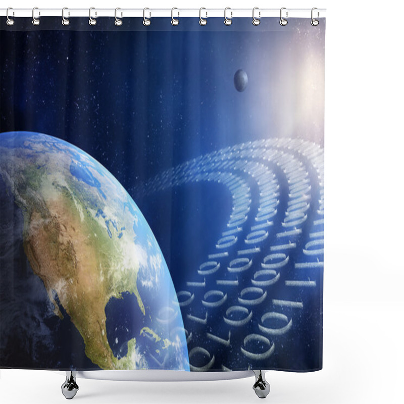 Personality  Global Communication / Data Transmission Shower Curtains