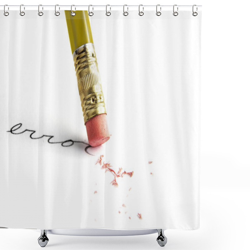 Personality  Error Erasing Pencil Shower Curtains