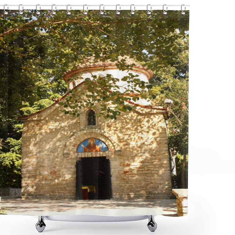 Personality  Little Church, Balchik, Bulgaria. Shower Curtains