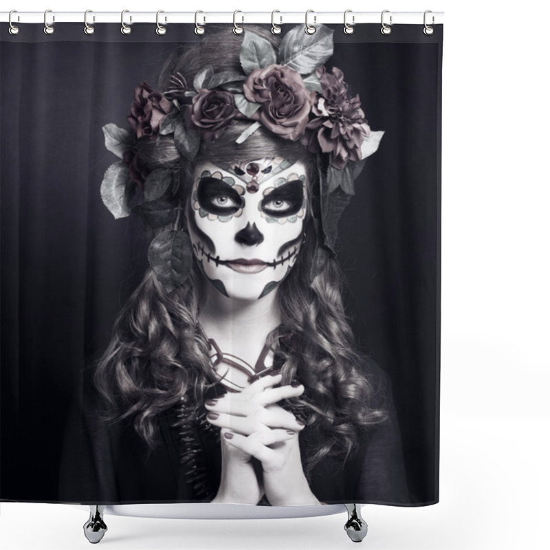 Personality  Santa Muerte. Shower Curtains