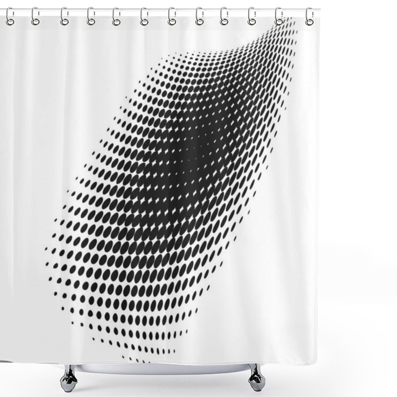 Personality  Abstract Halftone Background.Business Presentation Concept. Shower Curtains