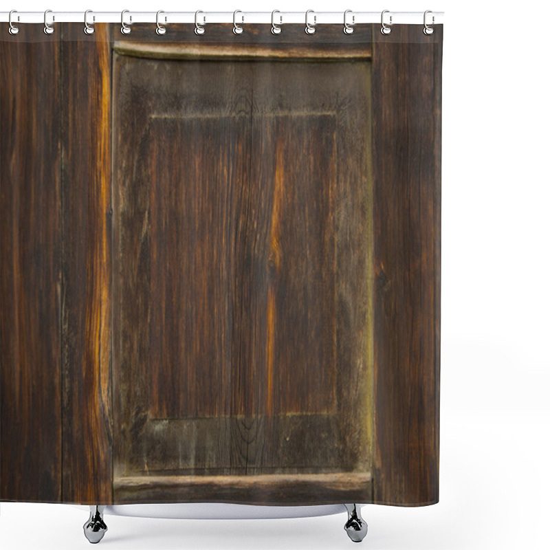 Personality  Grunge Style Wooden Frame Shower Curtains