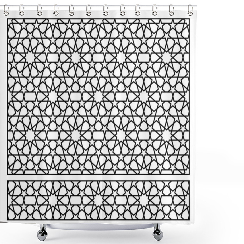 Personality  Laser Cutting Template. Decorative Lattice. Middle Eastern Geometric Pattern. Shower Curtains