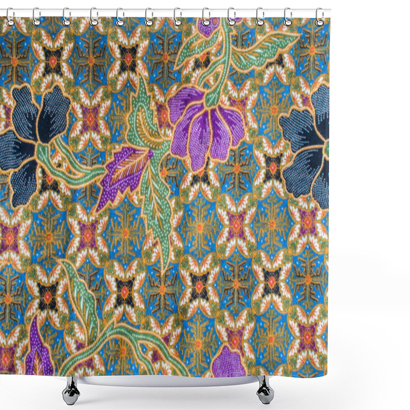 Personality  Beautiful Indonesia Floral Batik Patterns & Motifs Shower Curtains