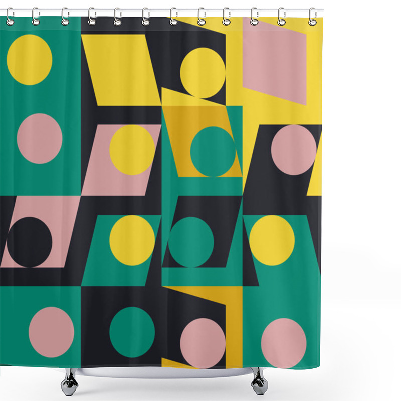 Personality  Minimal Geometric Pattern Design. Vector Modern Universal Abstract Background Shower Curtains