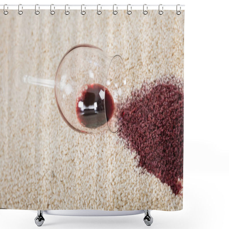 Personality  Red Wine Spilling On Carpet Shower Curtains