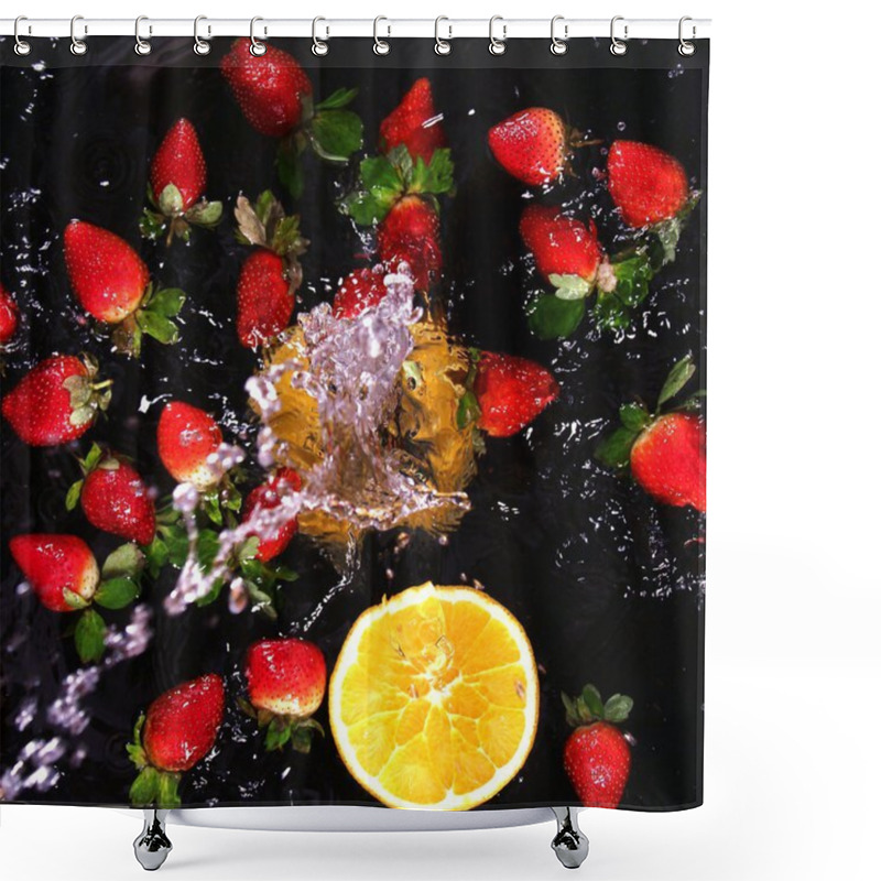 Personality  Abstract Art - Still Life - Splashing Water Shower Curtains