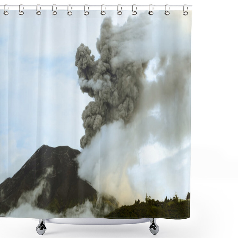 Personality  Tungurahua Volcano Explosion Shower Curtains