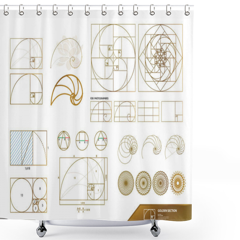 Personality  Golden Ratio For Creative Design Vector Illustration. Shower Curtains