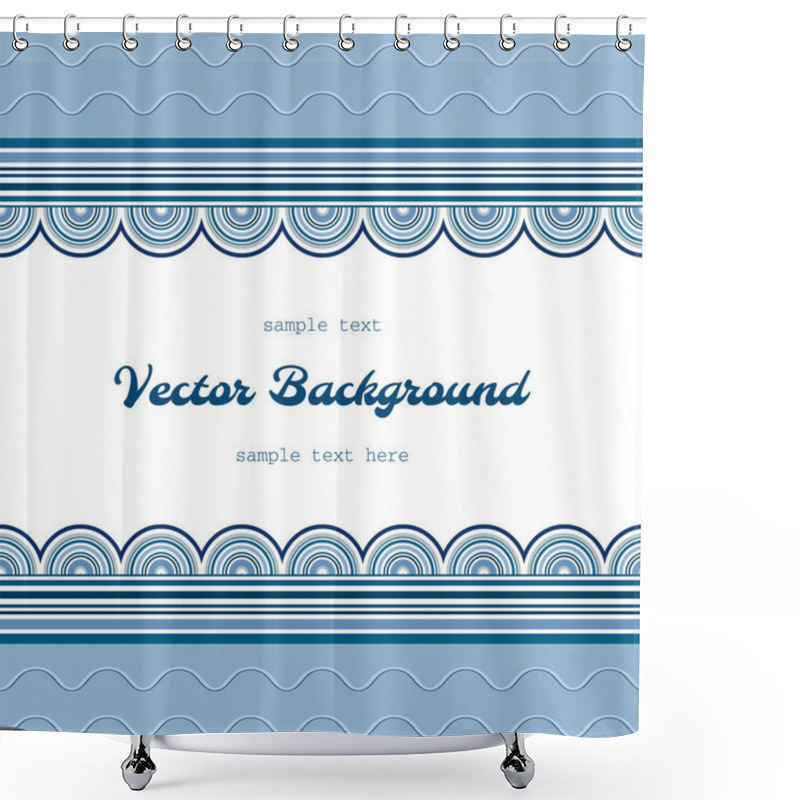 Personality  Wavy Background Shower Curtains