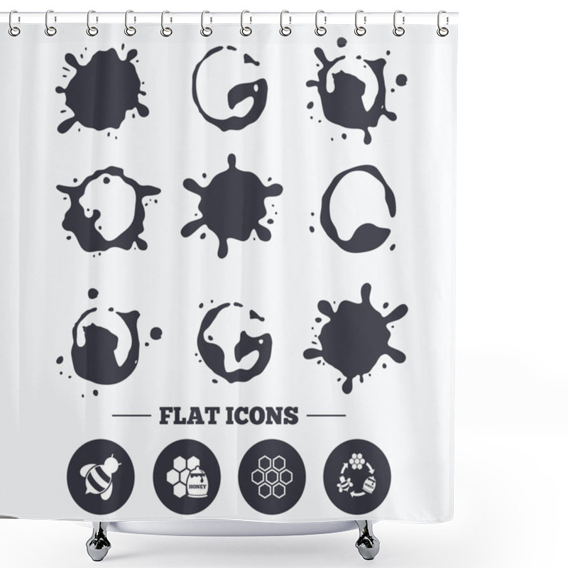 Personality  Honey Icon. Honeycomb Cells  Shower Curtains