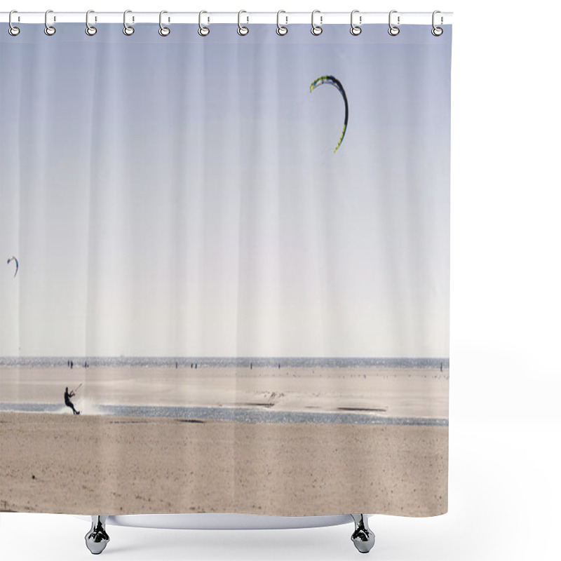 Personality  On The Beach Of St. Peter-Ording In Germany Shower Curtains