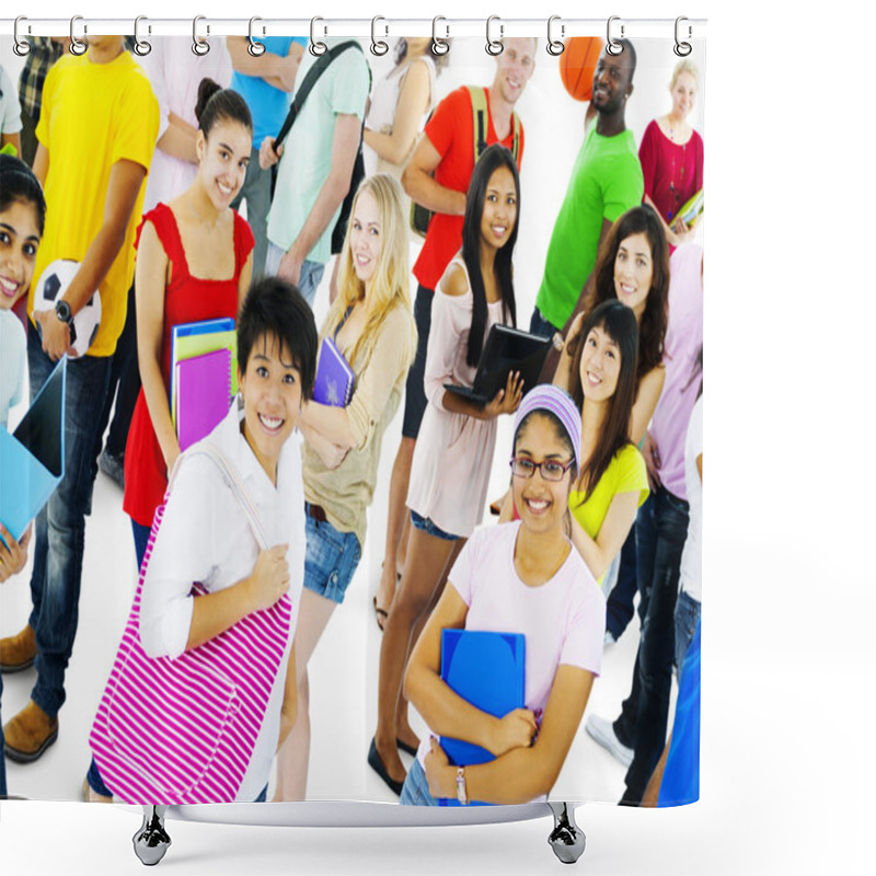 Personality  Young Diversity People Together Shower Curtains