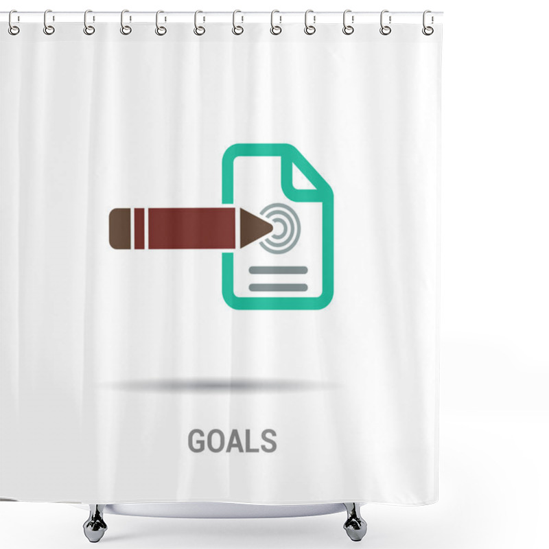 Personality  Business Goals Icon Shower Curtains