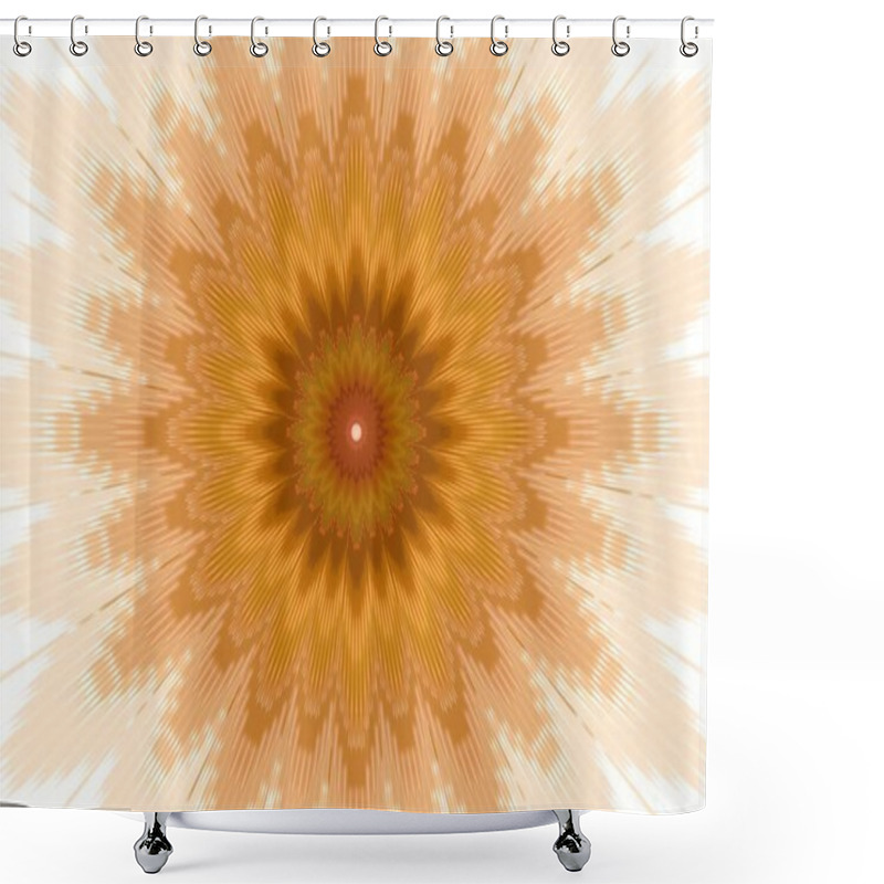 Personality  Mandala Pattern Floral Olive Kaleidoscope. Ceramic Graphics. Shower Curtains