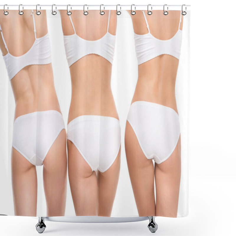 Personality  Women In White Underwear Shower Curtains