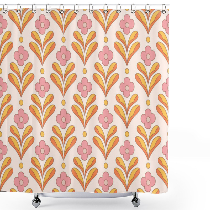 Personality  Modern Floral Art Deco Seamless Pattern. Vector Damask Illustration With Leaves. Decorative Botanical Background. Shower Curtains