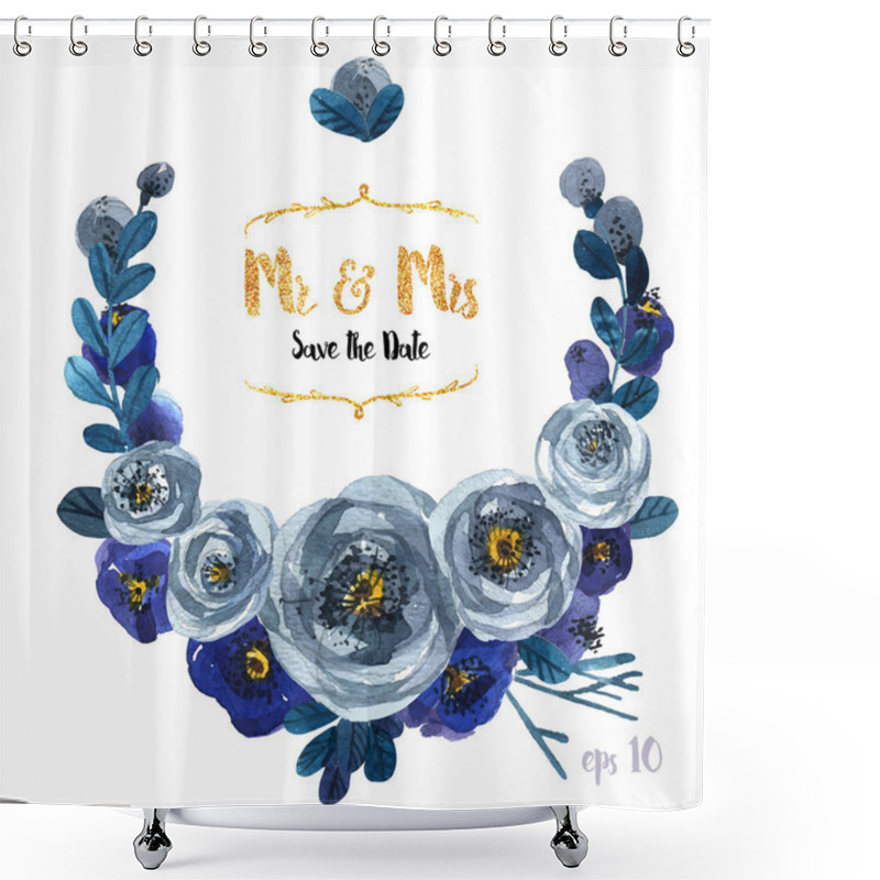 Personality  Collection Of Painted Flowers Shower Curtains