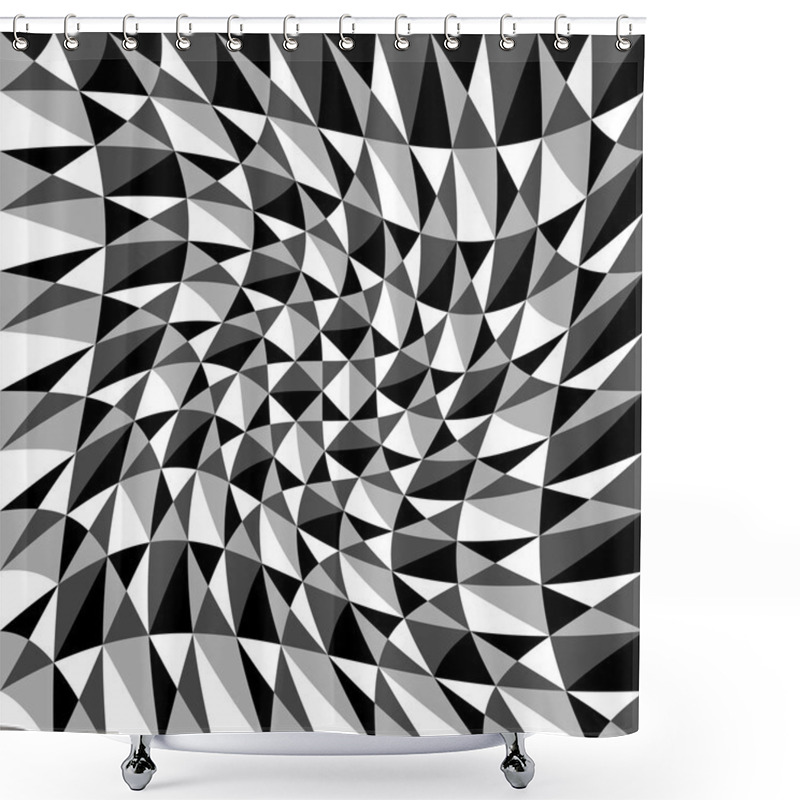 Personality  Abstract Background, Pattern With Warp Effect. Shower Curtains