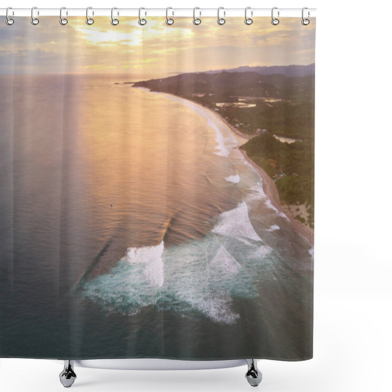 Personality  Famous Bay For Surf On Nicaragua Shower Curtains