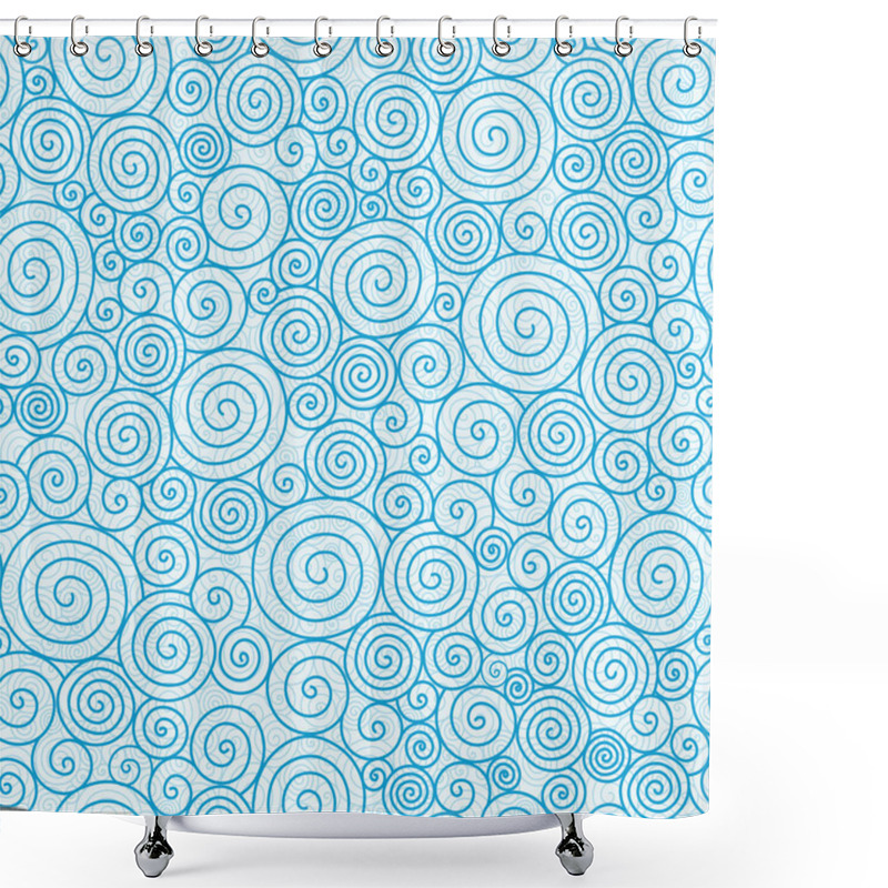 Personality  Abstract Swirls Seamless Pattern Background Shower Curtains