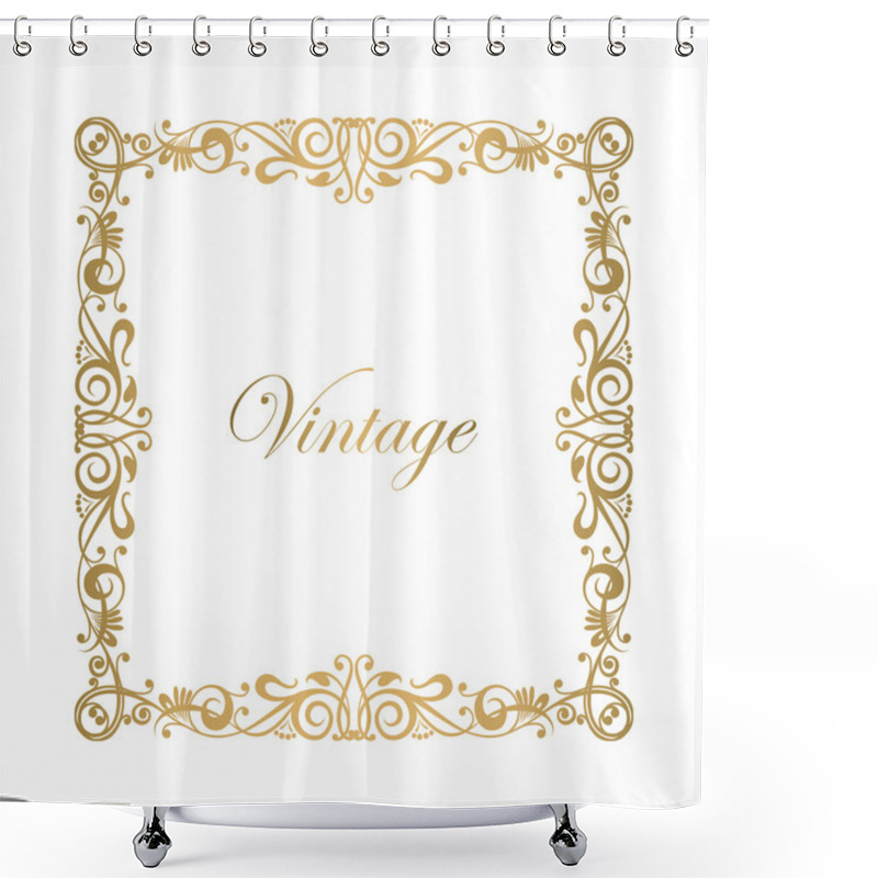 Personality  Calligraphy Frame Shower Curtains