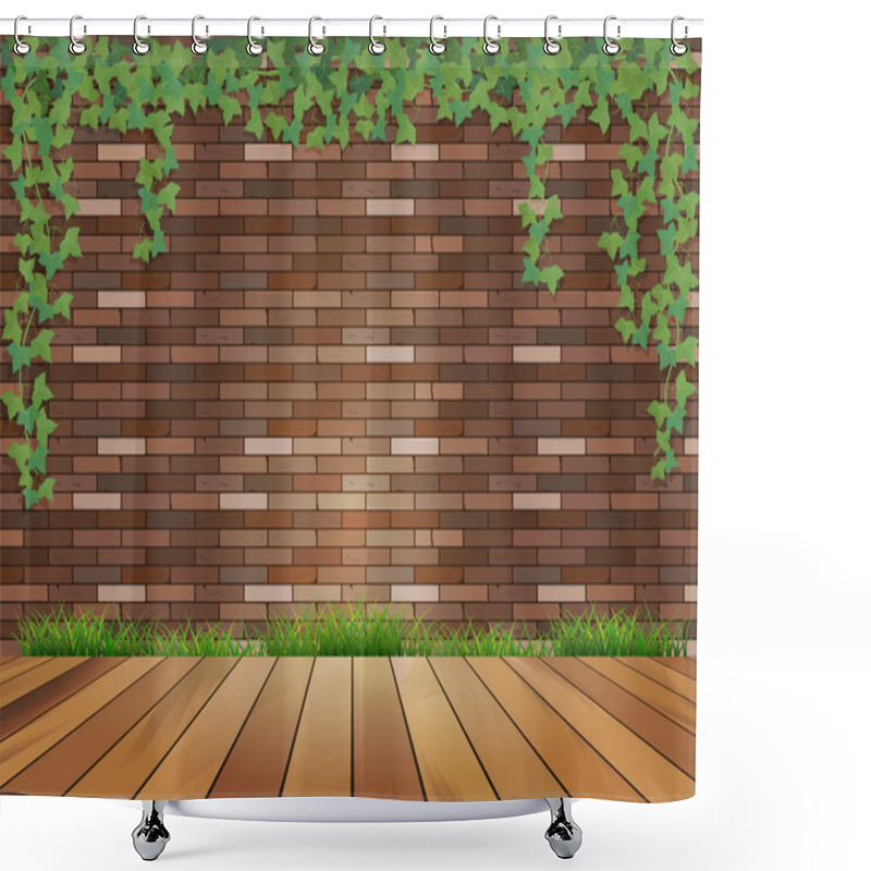 Personality  Background Brick Wall Shower Curtains