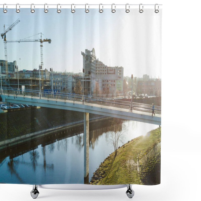 Personality  Construction Site In Kaunas City Shower Curtains