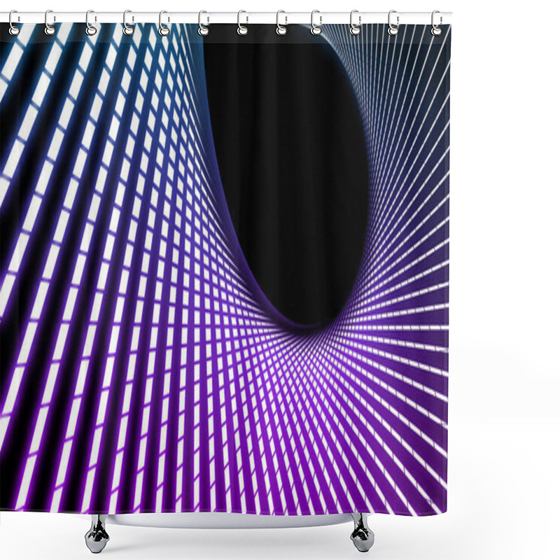 Personality  Morphing Mesmerizing Lines Abstract Pattern Shower Curtains