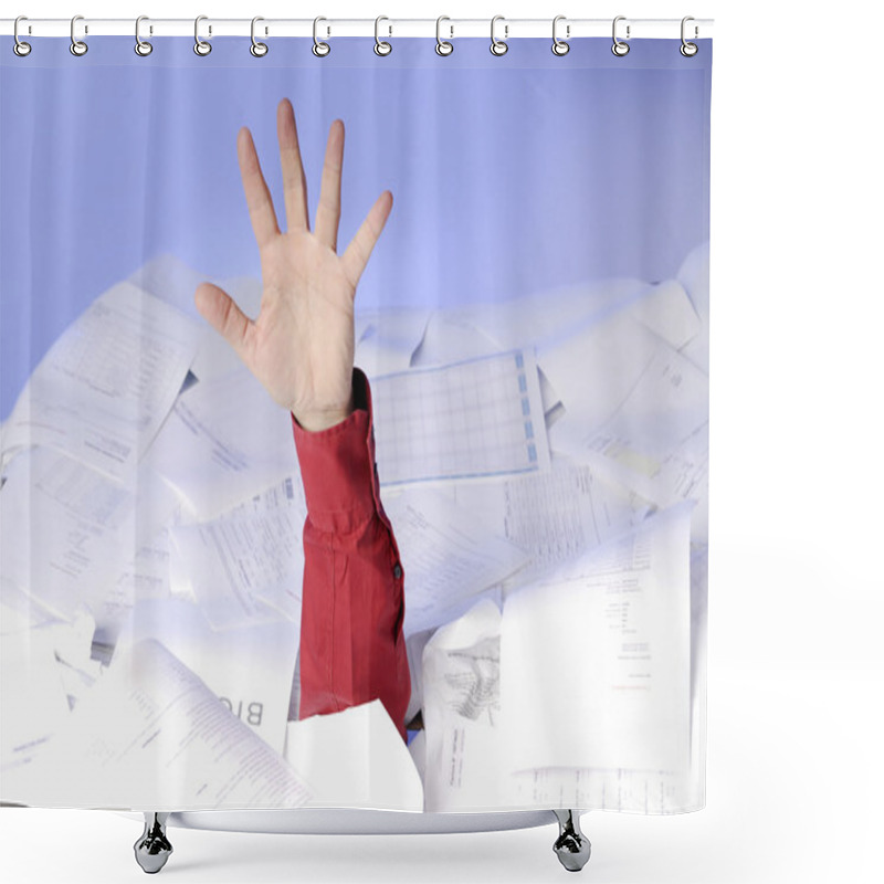 Personality  Drowning Business Man Shower Curtains