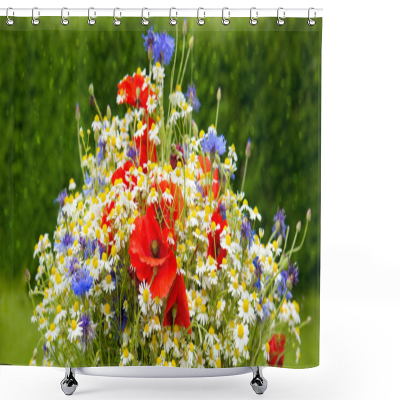 Personality  Wild Flower Bouquet . Shower Curtains